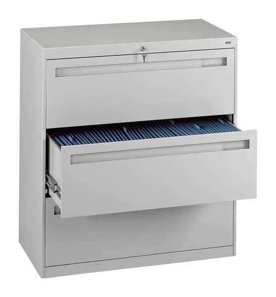 Tennsco 36" W Laterial File Cabinet, Light Gray