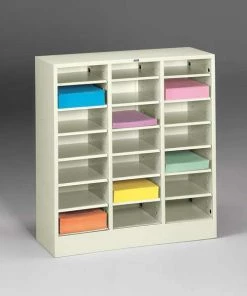 Tennsco Literature Sorter 21 Compartments, 30-5/8"W x 14-1/4"D Sand