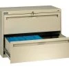 Tennsco 36" W Laterial File Cabinet, Champagne/Putty