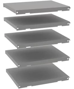Tennsco Shelves, Letter Size, Gray, PK5
