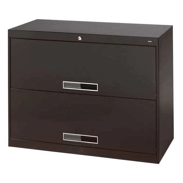 Tennsco 42" W Laterial File Cabinet, Champagne/Putty - Image 3