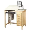 Diversified Woodcrafts Drawing Table, 30" D, 42" W, 39-3/4" H, Almond, Plastic Laminate