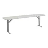 National Public Seating Rectangle Seminar Table, 18" X 96" X 29-1/2", Blow-molded plastic Top, Speckled Gray