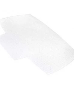 Aleco Designer Chair Mat 48"x60", Arc with Lip Shape, Clear, for Carpet