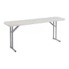 National Public Seating Rectangle Seminar Table, 18" X 72" X 29-1/2", Blow-molded plastic Top, Speckled Gray