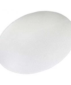 Aleco Designer Chair Mat 48"x60", Oval Shape, Clear, for Carpet