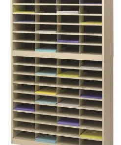 Safco Literature Organizer, 60 Compartments, Snd