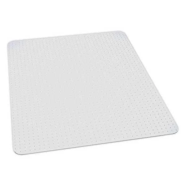 Zoro Select Chair Mat 72"x60", Rectangular Shape, Clear, for Carpet
