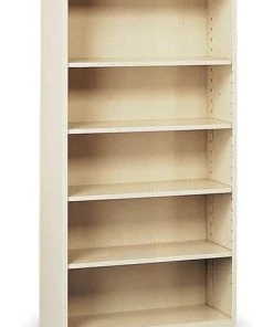 Tennsco 5-Shelf Stationary Bookcase, 66"x34-1/2" Champ/Putty