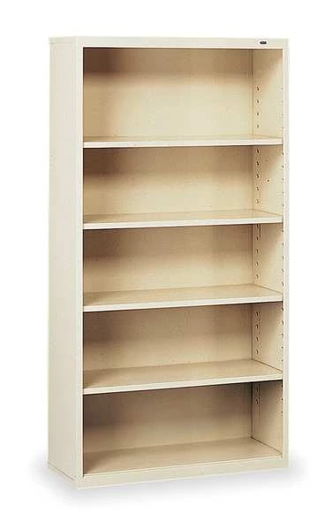 Tennsco 5-Shelf Stationary Bookcase, 66"x34-1/2" Champ/Putty