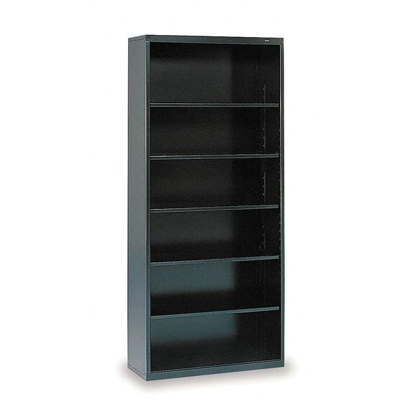 Tennsco 6-Shelf Stationary Bookcase, 78"x34-1/2" Black