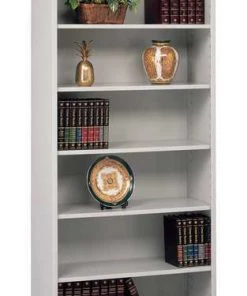 Tennsco 6-Shelf Stationary Bookcase, 78"x34-1/2" Light Gray