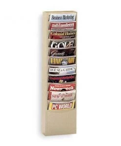 Durham Mfg Literature Rack 11 Compartments, 13-1/8"W x 4"D Tan