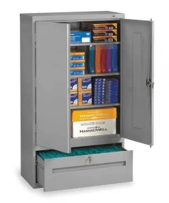 Tennsco 36" W 1 Drawer Lateral File Drawer Cabinet, Medium Gray, Letter/Legal