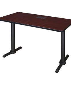 Cain Rectangle Training Table, 48" X 29", Mahogany