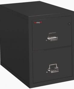 Fireking 15-1/4" W 2 Drawer Vertical File, Black, Legal