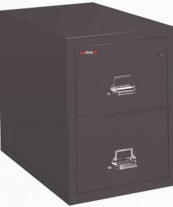 Fireking 12-3/16" W 2 Drawer Vertical File, Black, Letter