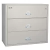 Fireking 25-3/16" W 3 Drawer Lateral File, Parchment, Letter/Legal