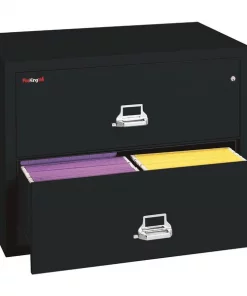 Fireking 31-15/16" W 2 Drawer Lateral File, Black, Letter/Legal