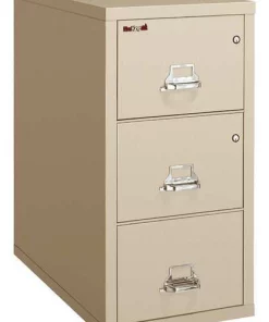 Fireking 15-1/4" W 3 Drawer Vertical File and Safe, Parchment, Legal