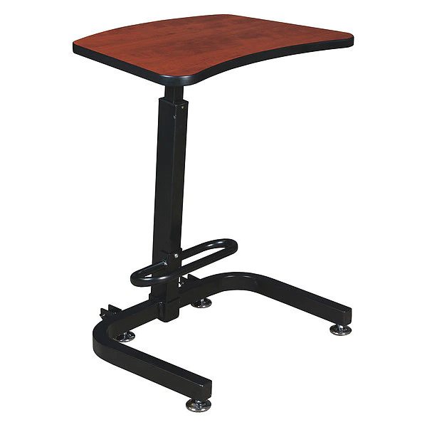 Brody Adjustable Desk, 20" D, 26" W, 29.44" H, Cherry, Melamine Laminate