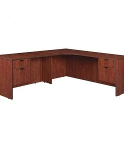 Legacy Corner Desk, 72" D, 71" W, 29" H, Cherry, Melamine Laminate