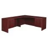 Legacy Corner Desk, 72" D, 71" W, 29" H, Mahogany, Melamine Laminate