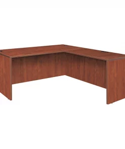 Legacy L Shaped Desk, 30" D, 66" W, 29" H, Cherry, Melamine Laminate