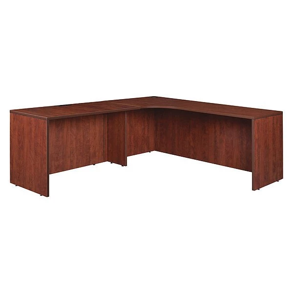Legacy Corner Desk, 72" D, 71" W, 29" H, Cherry, Melamine Laminate