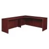 Legacy Corner Desk, 72" D, 71" W, 29" H, Mahogany, Melamine Laminate