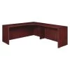 Legacy Corner Desk, 72" D, 71" W, 29" H, Mahogany, Melamine Laminate