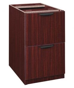 15-1/2" W Legacy File File Pedestal, Mahogany, Mahogany