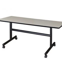 Kobe Rectangle FlipTop Table, 60" X 29", Laminate Top, Maple
