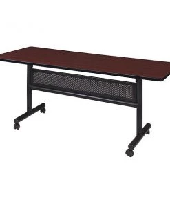 Kobe Rectangle FlipTop Table, 60" X 29", Laminate Top, Mahogany