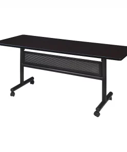 Kobe Rectangle FlipTop Table, 60" X 29", Laminate Top, Mocha Walnut