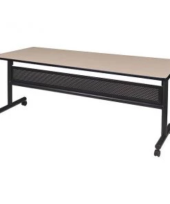 Kobe Rectangle FlipTop Table, 72" X 29", Laminate Top, Beige