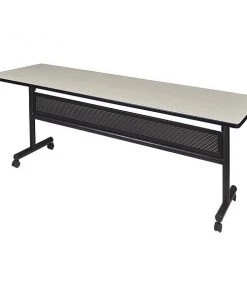 Kobe Rectangle FlipTop Table, 84" W, 29" H, Laminate Top, Maple