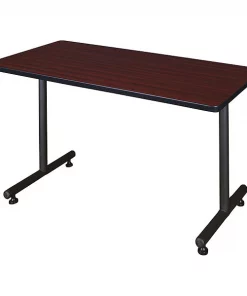 Kobe Rectangle Training Table, 42" X 29", Laminate Top, Mahogany
