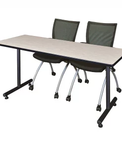 Kobe Rectangle Training Table, 60" X 29", Laminate Top, Maple