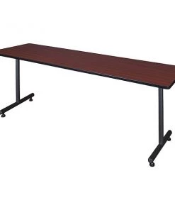 Kobe Rectangle Training Table, 84" X 29", Laminate Top, Mahogany