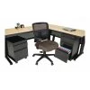 Fusion L Shaped Desk, 78" D, 72" W, 29" H, Beige, Melamine Laminate