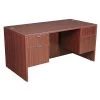 Regency Pedestal Desk, 30" D, 60" W, 29" H, Mahogany, Laminate