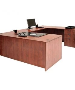 Regency U Shaped Desk, 106" D, 71" W, 29" H, Cherry