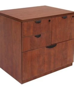Regency 31" W 4 Drawer Combination File Cabinet, Cherry, Letter/Legal