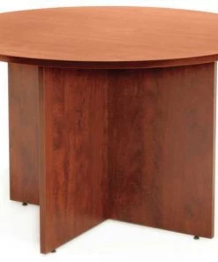 Regency Round Conference Table, 42 in X 29 in, Thermal Fused Laminate Top