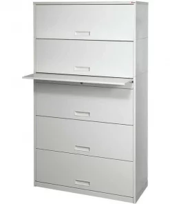 Datum Storage 36" W Locking File Cabinet, Gray, Legal