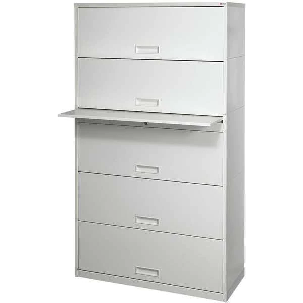 Datum Storage 36" W Locking File Cabinet, Gray, Legal