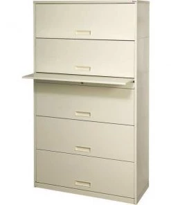 Datum Storage 36" W Locking File Cabinet, White, Letter