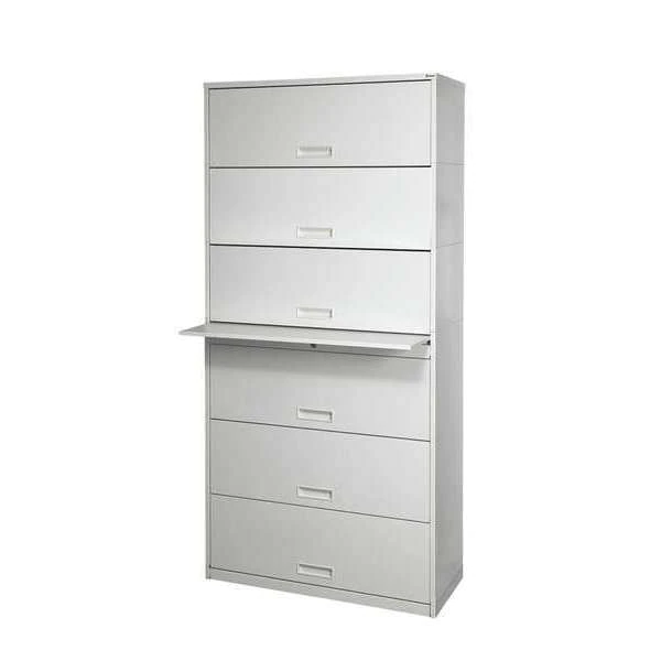 Datum Storage 36" W Locking File Cabinet, Gray, Letter