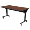 Balt Brawny Training and Conference Tables, 30" D, 60" W, 25-1/2" to 33-1/2" H, Medium Oak